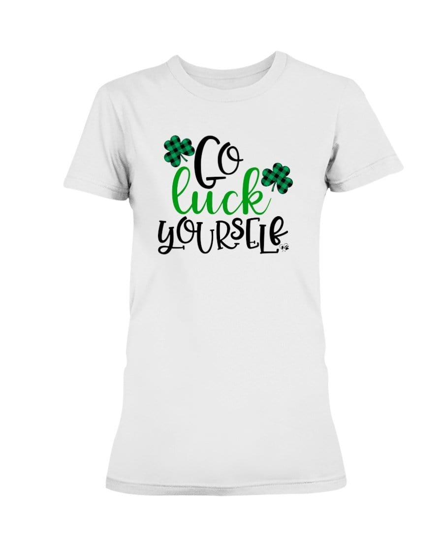 Shirts White / S Winey Bitches Co "Go Luck Yourself" Ladies Missy T-Shirt WineyBitchesCo