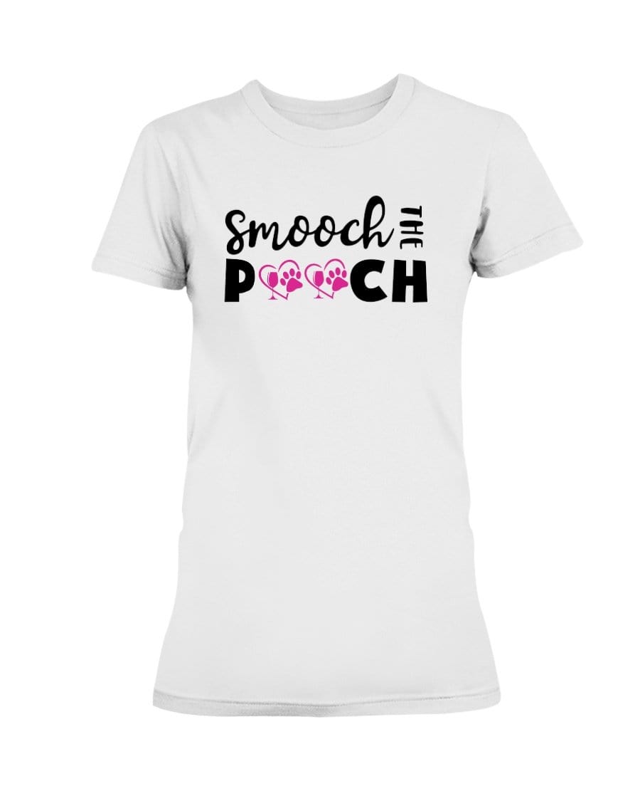 Shirts White / S Winey Bitches Co "Smooch The Pooch" Ladies Missy T-Shirt WineyBitchesCo