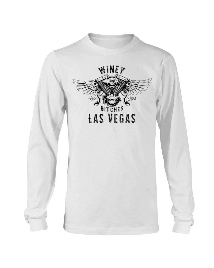 Shirts White / S Winey Bitches "Ride Hard Las Vegas" Long Sleeve T-Shirt WineyBitchesCo