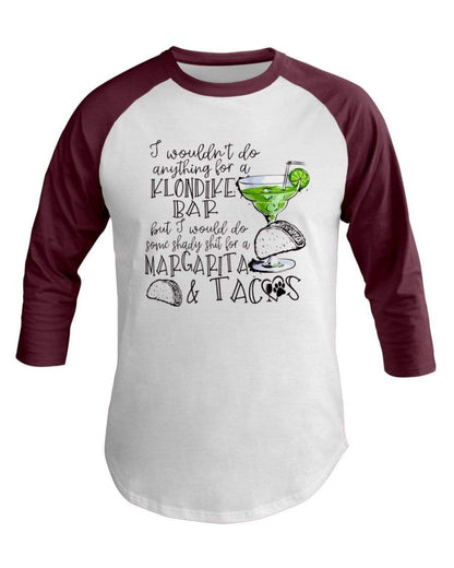 Shirts White/Truffle / XS Winey Bitches Co Margaritas and Tacos 3/4 Sleeve Raglan Shirt WineyBitchesCo