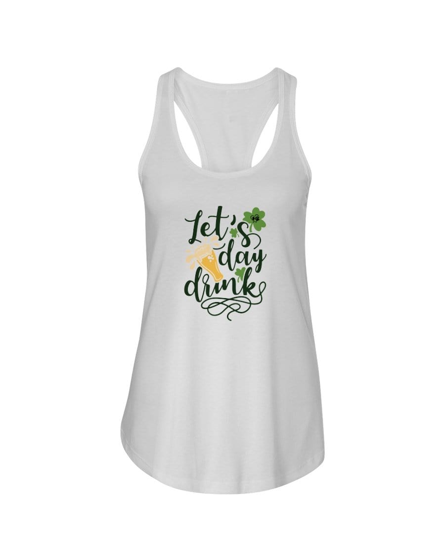 Shirts White / XS Winey Bitches Co "Let's Day Drink" Ladies Racerback Tank Top* WineyBitchesCo