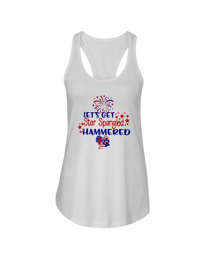Shirts White / XS Winey Bitches Co "Let's Get Star Spangled Hammered" Ladies Racerback Tank WineyBitchesCo