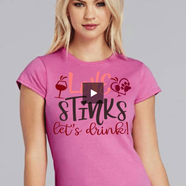 Shirts Winey Bitches Co "Valentine Wishes And Puppy Dog Kisses" (Heart) Ladies Missy T-Shirt WineyBitchesCo