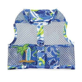 Cool Mesh Dog Harness with Leash - Surfboard Blue and Green - Ocean Blue and Palms - Winey Bitches - Wine- Women- K9's