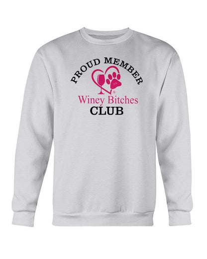 Sweatshirts Ash / S Winey Bitches Club-Proud Membe Sweatshirt - Crew WineyBitchesCo