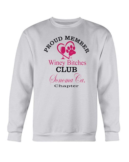 Sweatshirts Ash / S Winey Bitches Club-Proud Member- Sonoma Ca Chapter Sweatshirt - Crew WineyBitchesCo