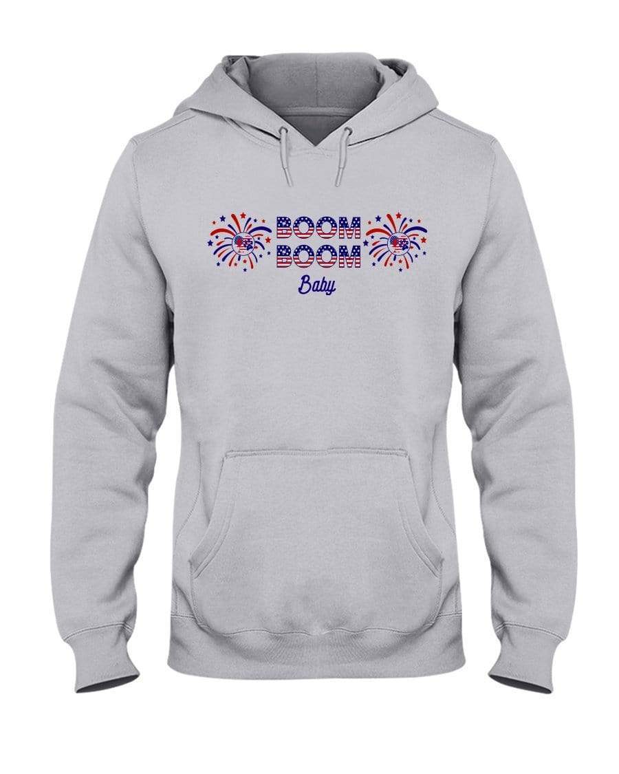 Sweatshirts Ash / S Winey Bitches Co "Boom Boom Baby" 50/50 Hoodie WineyBitchesCo