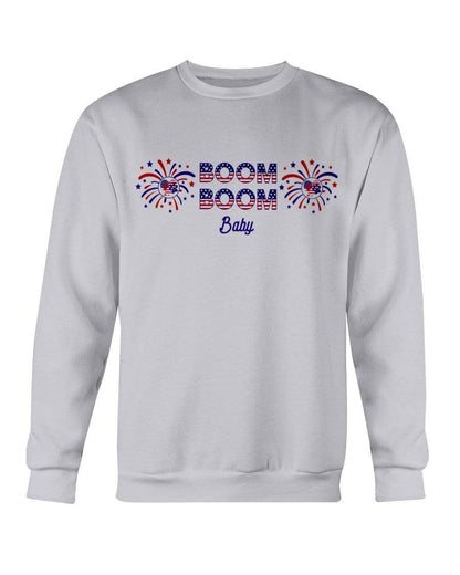 Sweatshirts Ash / S Winey Bitches Co "Boom Boom Baby" Sweatshirt - Crew WineyBitchesCo