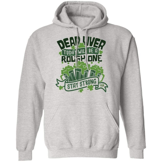 Sweatshirts Ash / S Winey Bitches Co "Dear Liver, Today will be a Rough One" Pullover Hoodie 8 oz. WineyBitchesCo