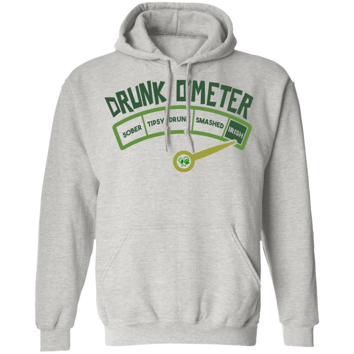 Sweatshirts Ash / S Winey Bitches Co  "Irish Drunk O'Meter" Pullover Hoodie 8 oz. WineyBitchesCo
