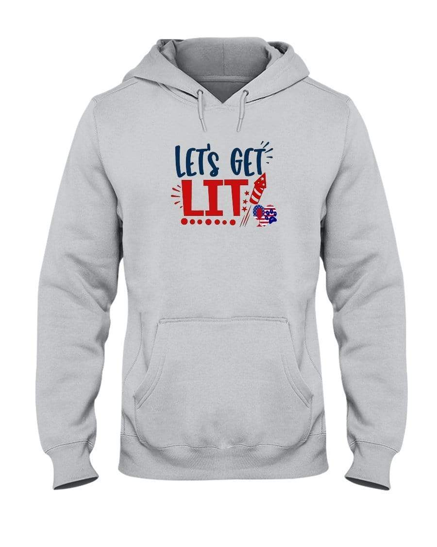 Sweatshirts Ash / S Winey Bitches Co "Let Get Lit" 50/50 Hoodie WineyBitchesCo