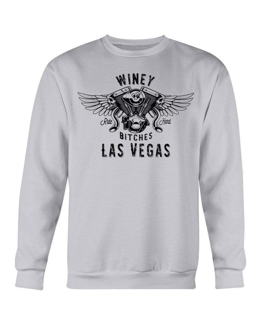 Sweatshirts Ash / S Winey Bitches "Ride Hard Las Vegas" Sweatshirt - Crew WineyBitchesCo