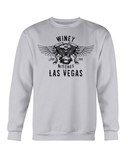Sweatshirts Ash / S Winey Bitches "Ride Hard Las Vegas" Sweatshirt - Crew WineyBitchesCo