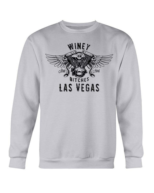 Sweatshirts Ash / S Winey Bitches "Ride Hard Las Vegas" Sweatshirt - Crew WineyBitchesCo