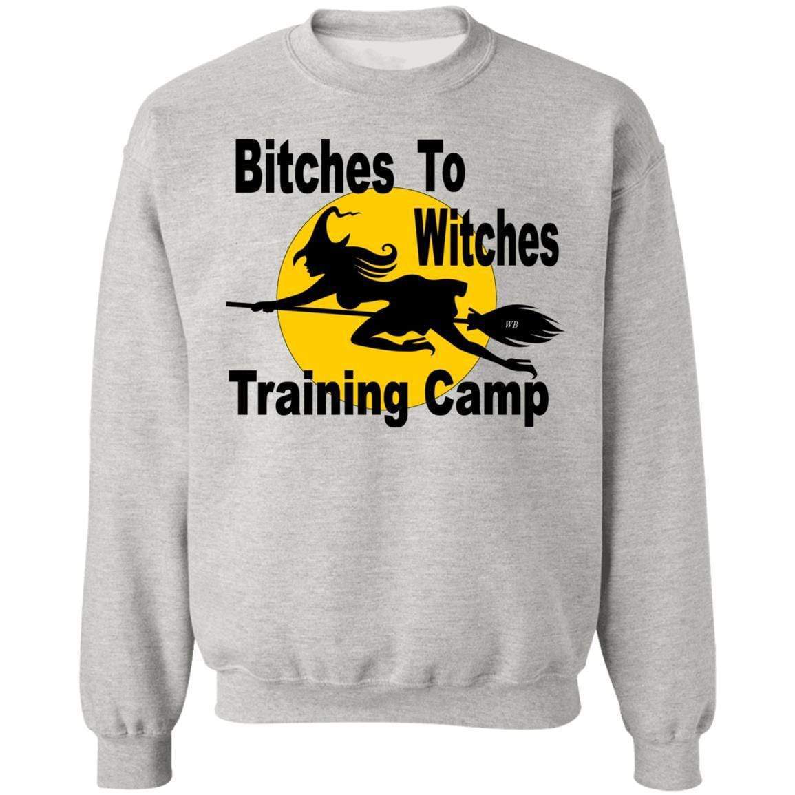 Sweatshirts Ash / S WineyBitches.Co "Bitches To Witches Training Camp" Crewneck Pullover Sweatshirt  8 oz. WineyBitchesCo