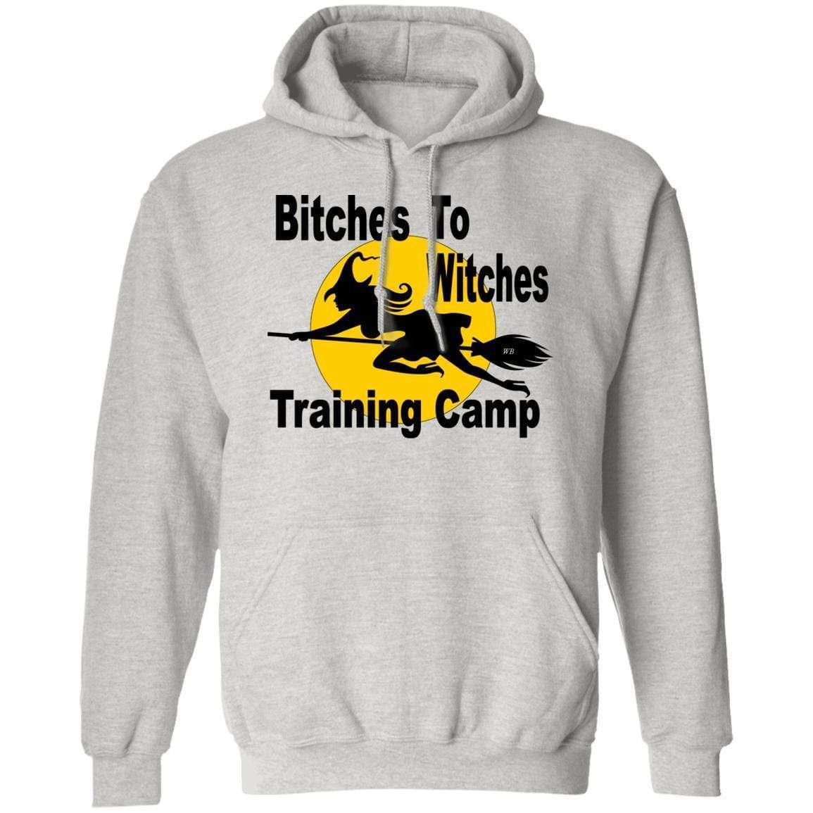Sweatshirts Ash / S WineyBitches.Co "Bitches To Witches Training Camp" Pullover Hoodie 8 oz. WineyBitchesCo