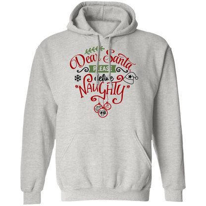 Sweatshirts Ash / S WineyBitches.Co "Dear Santa Please Define Naughty"  Pullover Hoodie 8 oz. WineyBitchesCo