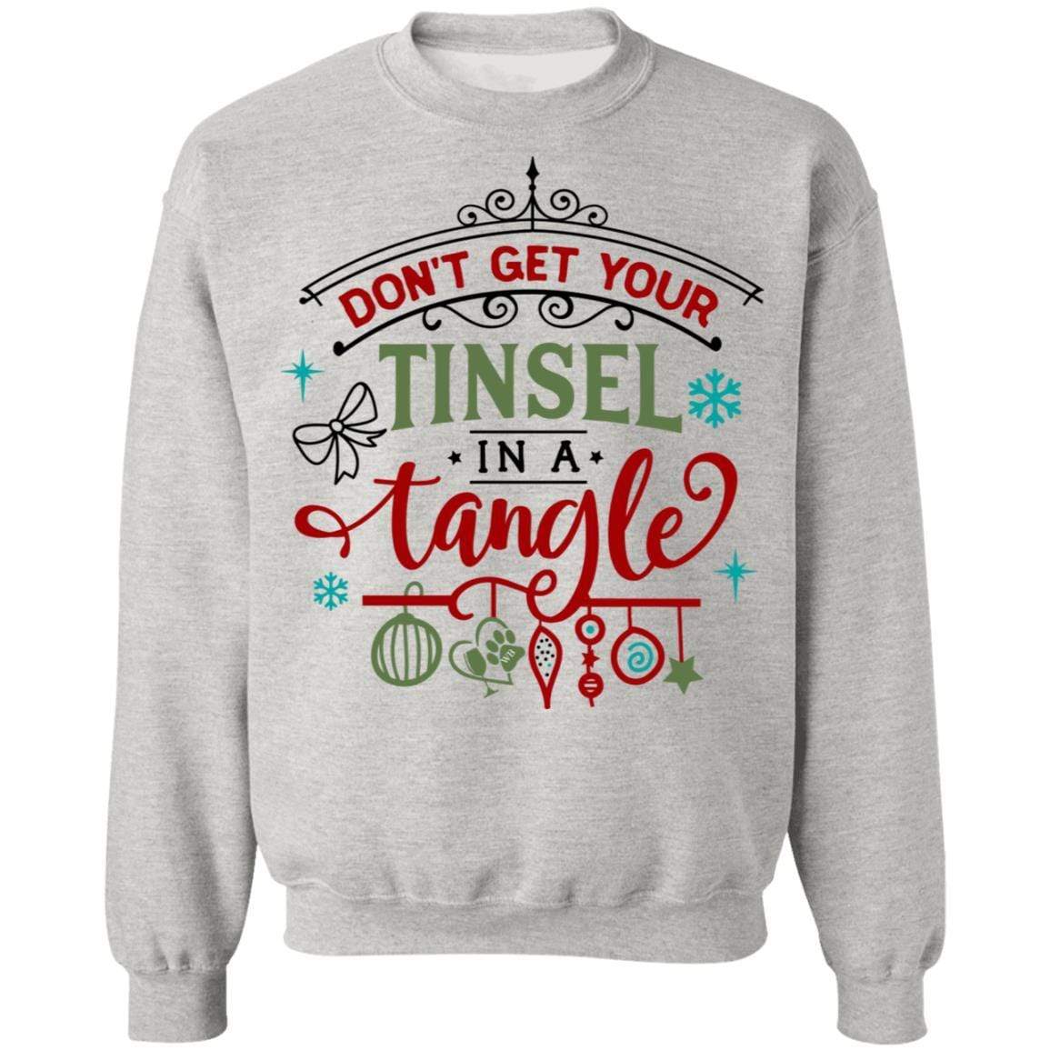 Sweatshirts Ash / S WineyBitches.Co " Don't Get Your Tinsel In A Tangle" Crewneck Pullover Sweatshirt  8 oz. WineyBitchesCo