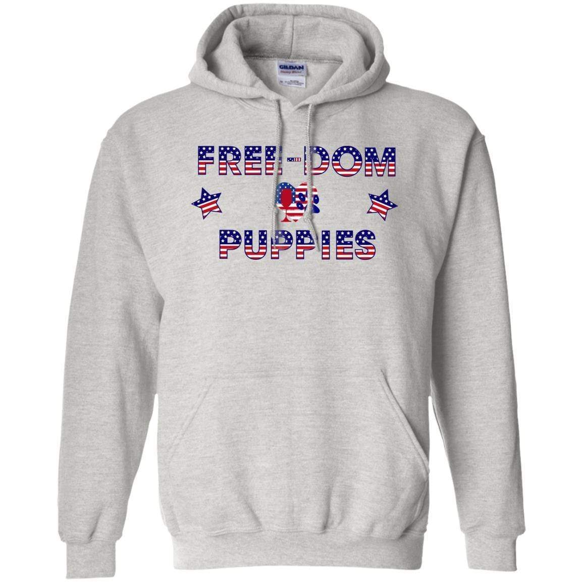 Sweatshirts Ash / S WineyBitches.Co Free-Dom Puppies Pullover Hoodie 8 oz. WineyBitchesCo