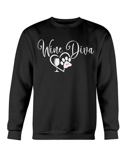 Sweatshirts Black / S Winey Bitches Co "Wine Diva 2" Sweatshirt - Crew WineyBitchesCo