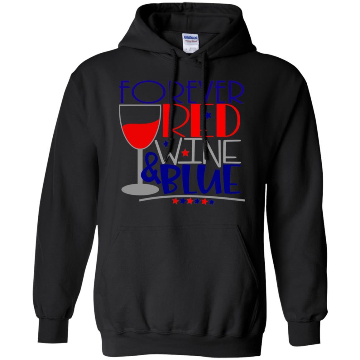 Sweatshirts Black / S WineyBitches.CoForever Red Wine & Blue Pullover Hoodie 8 oz. WineyBitchesCo