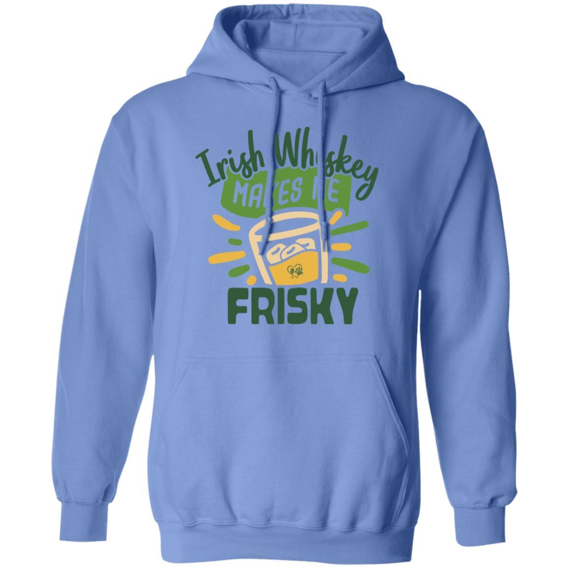 Sweatshirts Carolina Blue / S Winey Bitches Co "Irish Whiskey Makes Me Frisky" Pullover Hoodie 8 oz. WineyBitchesCo