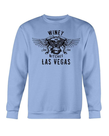 Sweatshirts Carolina Blue / S Winey Bitches "Ride Hard Las Vegas" Sweatshirt - Crew WineyBitchesCo