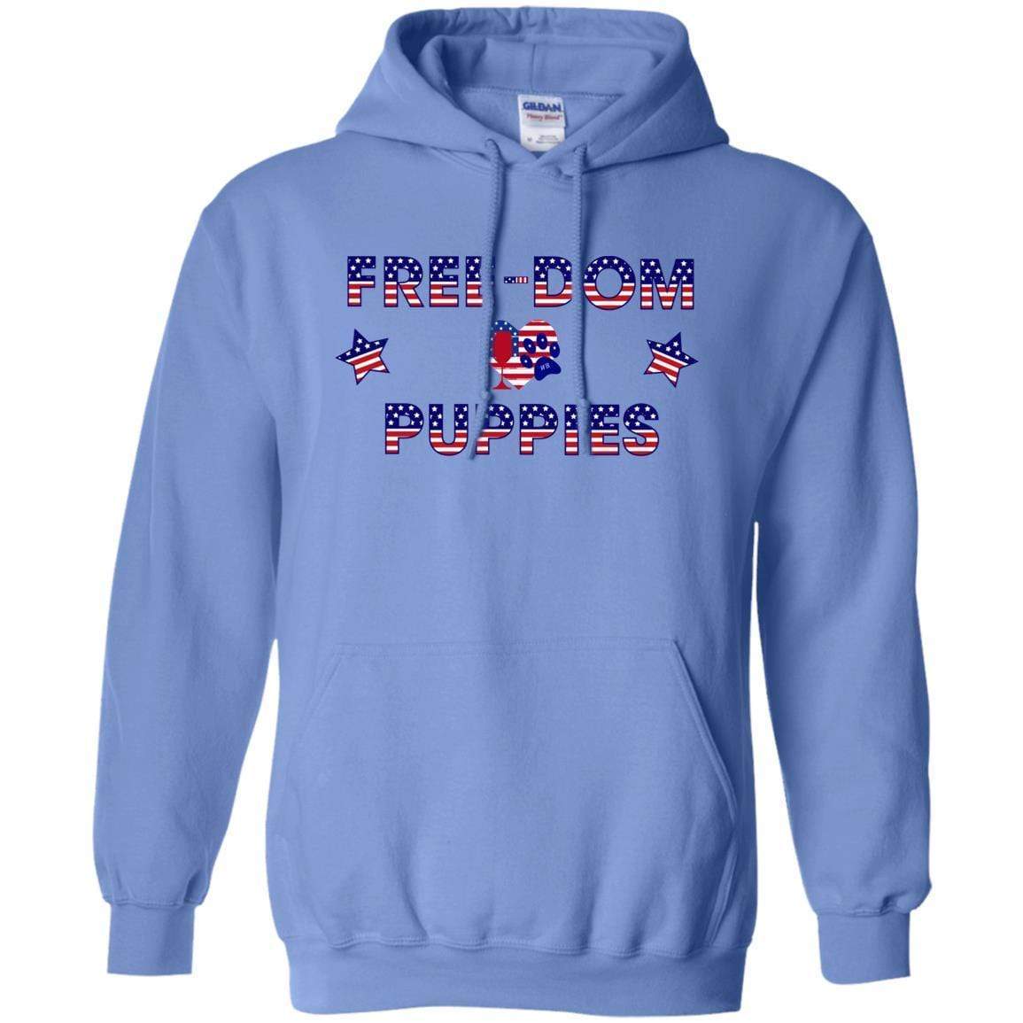 Sweatshirts Carolina Blue / S WineyBitches.Co Free-Dom Puppies Pullover Hoodie 8 oz. WineyBitchesCo