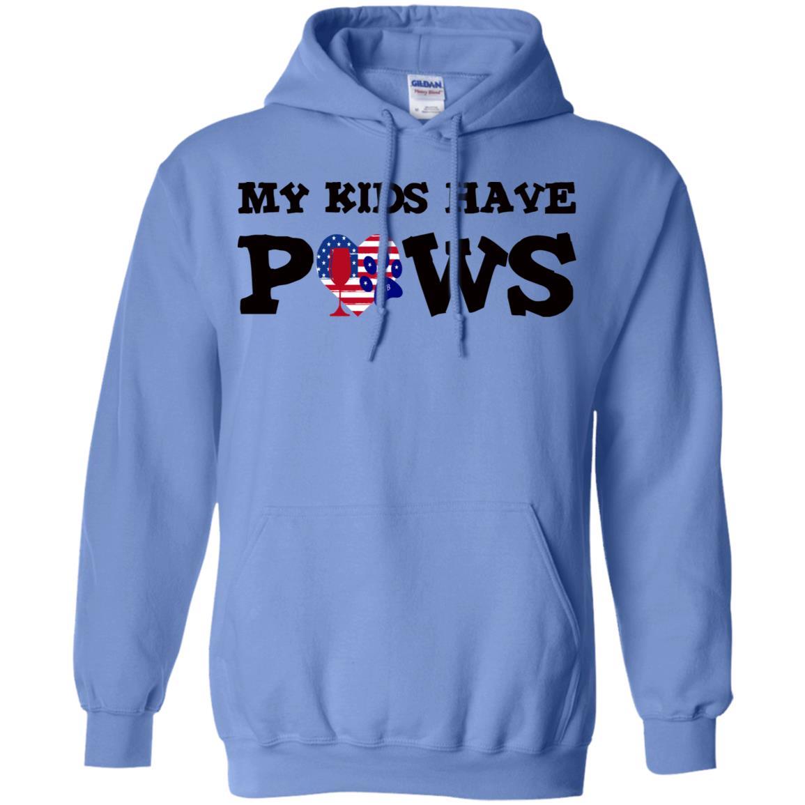 Sweatshirts Carolina Blue / S WineyBitches.Co My Kids Have Paws Pullover Hoodie 8 oz. WineyBitchesCo
