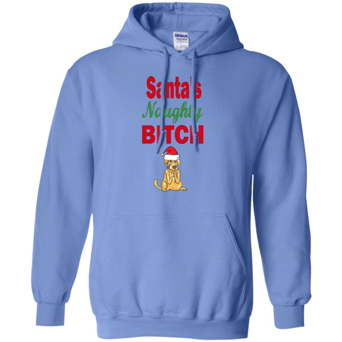 Sweatshirts Carolina Blue / S WineyBitches.co Santa's Naughty Bitch-Jazzy Pullover Hoodie WineyBitchesCo