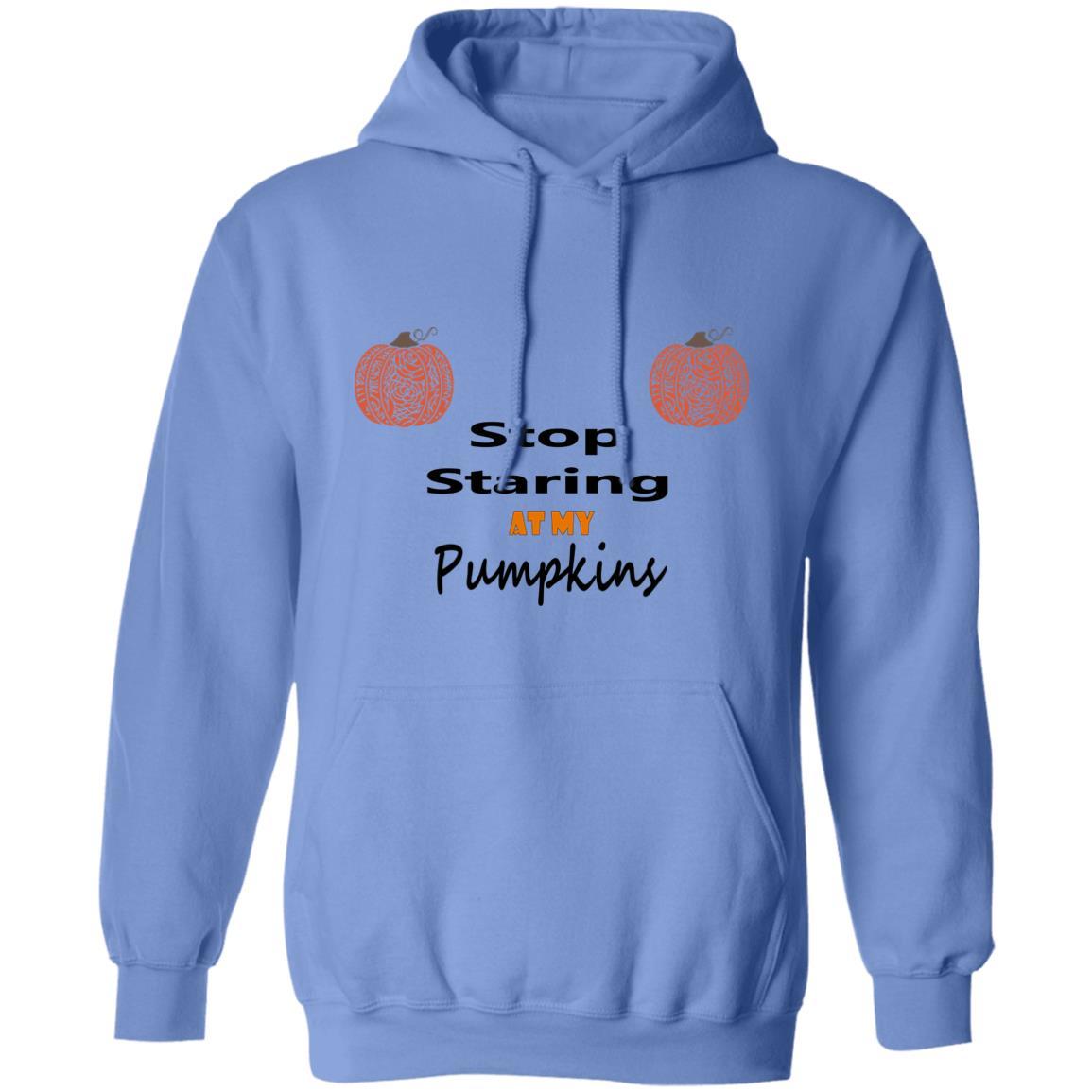 Sweatshirts Carolina Blue / S WineyBitches.Co "Stop Staring At My Pumpkins" Pullover Hoodie 8 oz. WineyBitchesCo