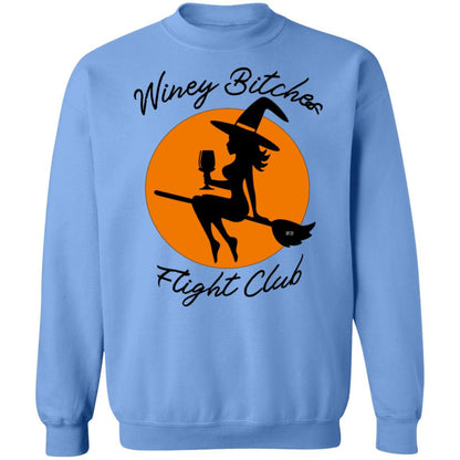 Sweatshirts Carolina Blue / S WineyBitches.Co "Winey Bitches Flight Club"Crewneck Pullover Sweatshirt  8 oz. WineyBitchesCo