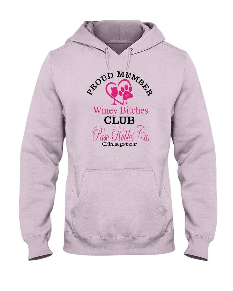 Sweatshirts Classic Pink / S Winey Bitches Club-Proud Member- Paso Robles Ca Chapter 50/50 Hoodie WineyBitchesCo