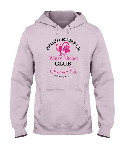 Sweatshirts Classic Pink / S Winey Bitches Club-Proud Member-Sonoma Ca Chapter 50/50 Hoodie WineyBitchesCo