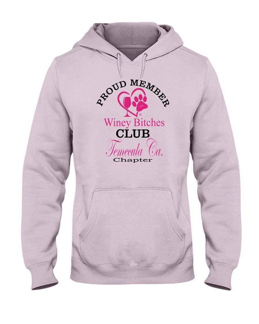 Sweatshirts Classic Pink / S Winey Bitches Club-Proud Member- Temecula Ca Chapter 50/50 Hoodie WineyBitchesCo