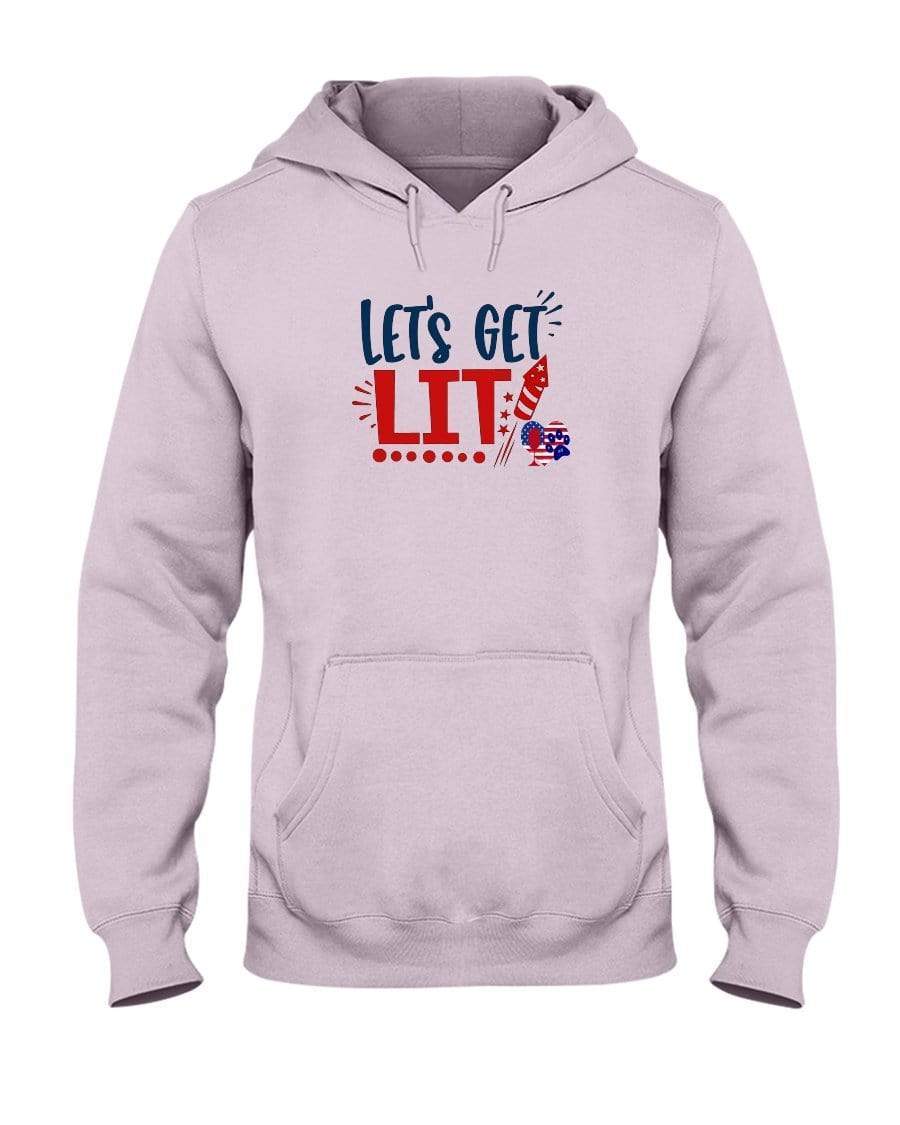 Sweatshirts Classic Pink / S Winey Bitches Co "Let Get Lit" 50/50 Hoodie WineyBitchesCo