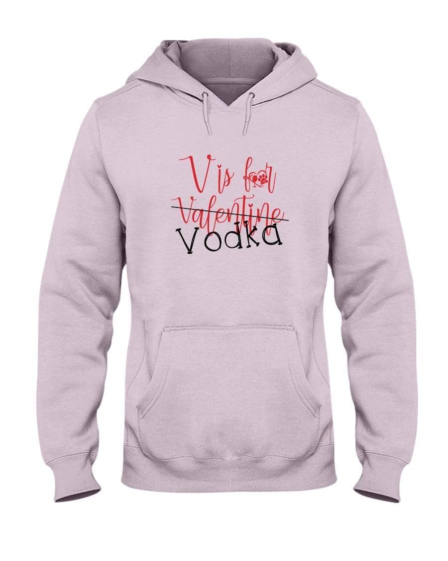 Sweatshirts Classic Pink / S Winey Bitches Co "V is for Vodka" 50/50 Unisex Hoodie WineyBitchesCo