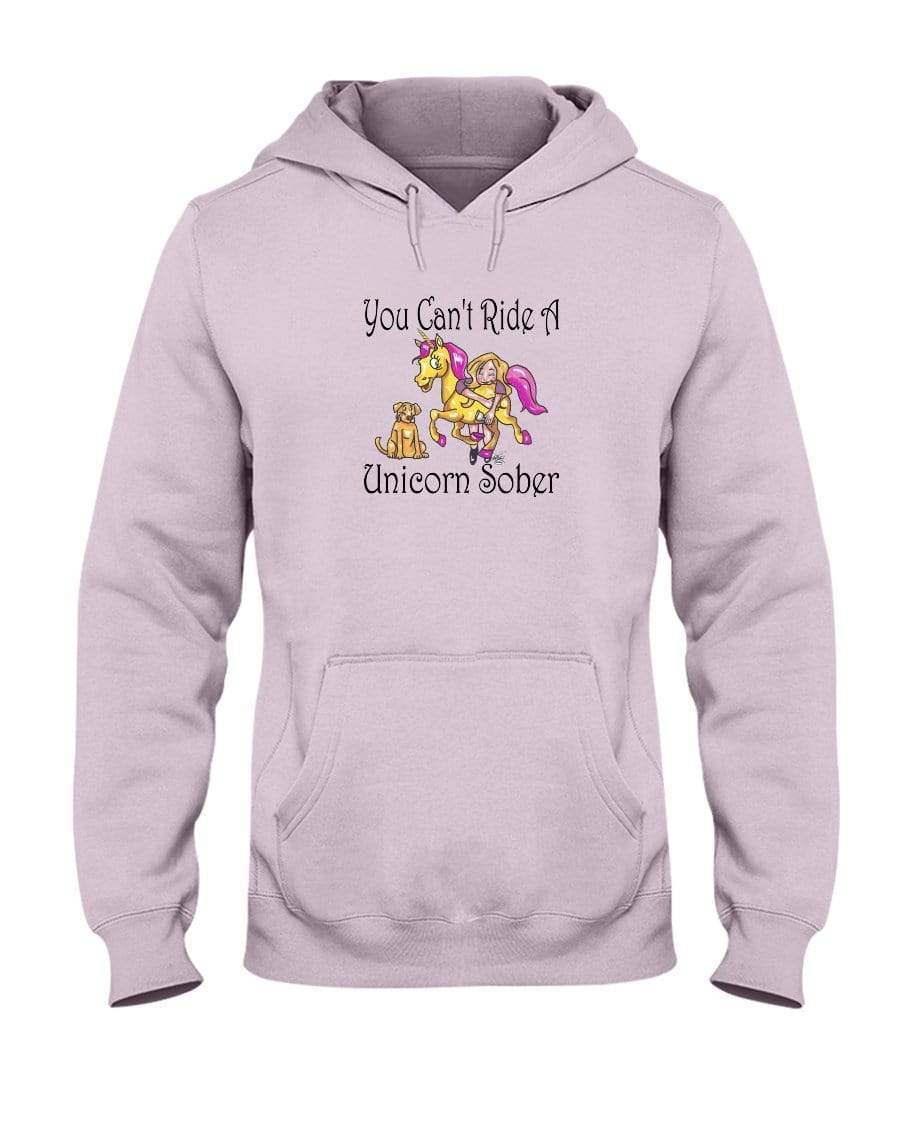 Sweatshirts Classic Pink / S Winey Bitches Co "You Can't Ride A Unicorn Sober" 50/50 Hoodie WineyBitchesCo