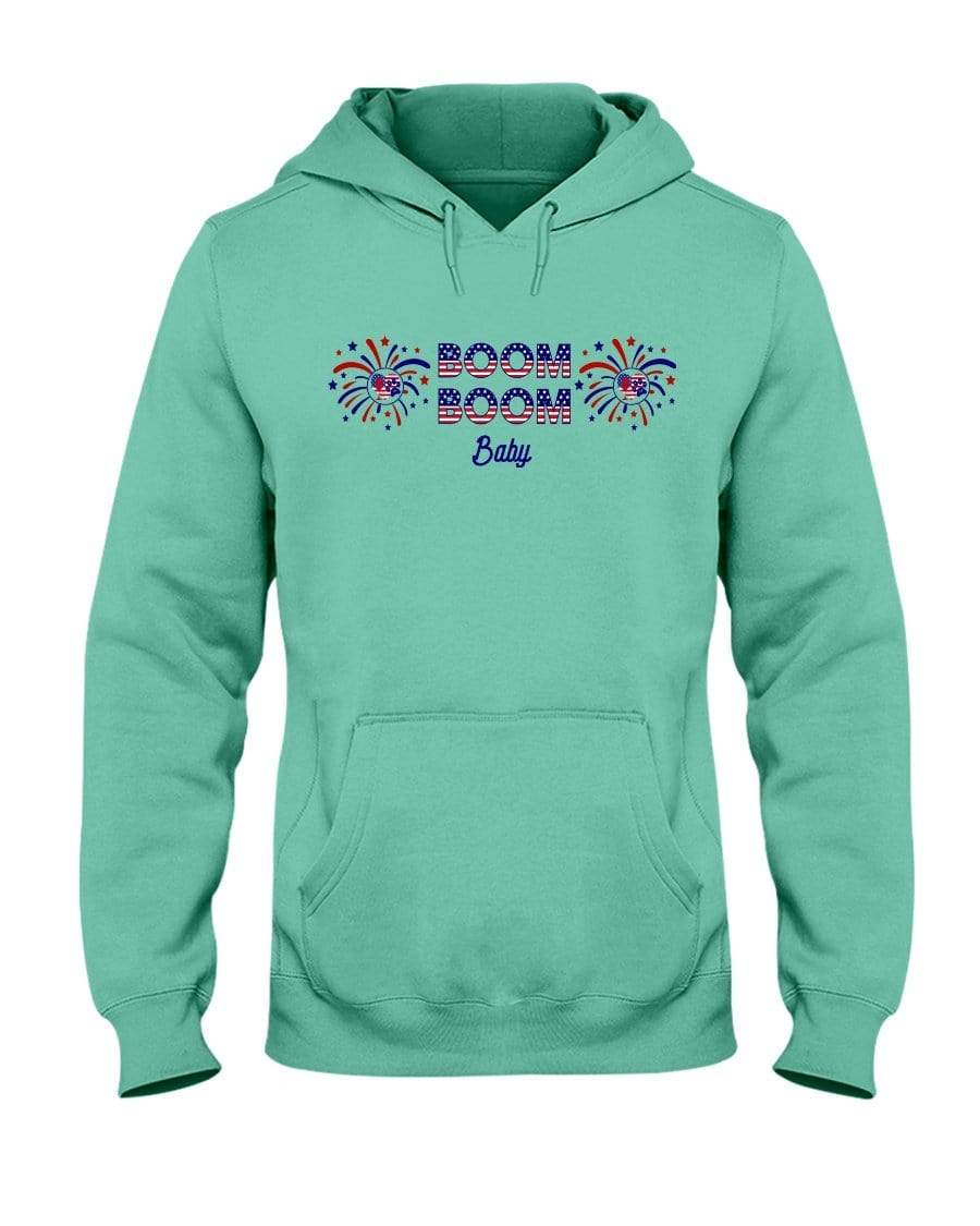 Sweatshirts Cool Mint / S Winey Bitches Co "Boom Boom Baby" 50/50 Hoodie WineyBitchesCo