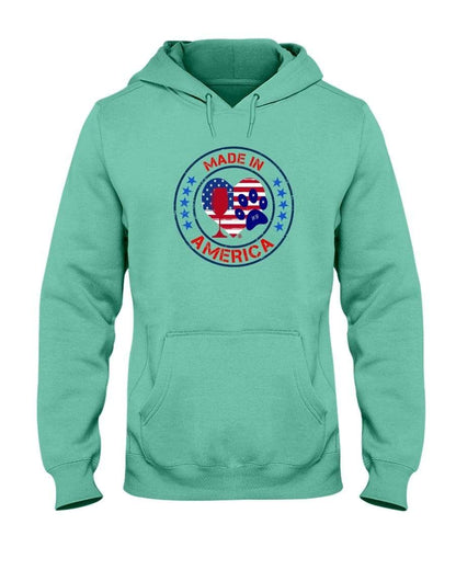 Sweatshirts Cool Mint / S Winey Bitches Co "Made In America" 50/50 Hoodie WineyBitchesCo