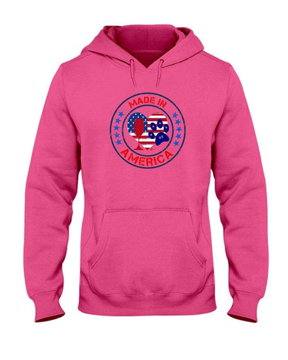 Sweatshirts Cyber Pink / S Winey Bitches Co "Made In America" 50/50 Hoodie WineyBitchesCo
