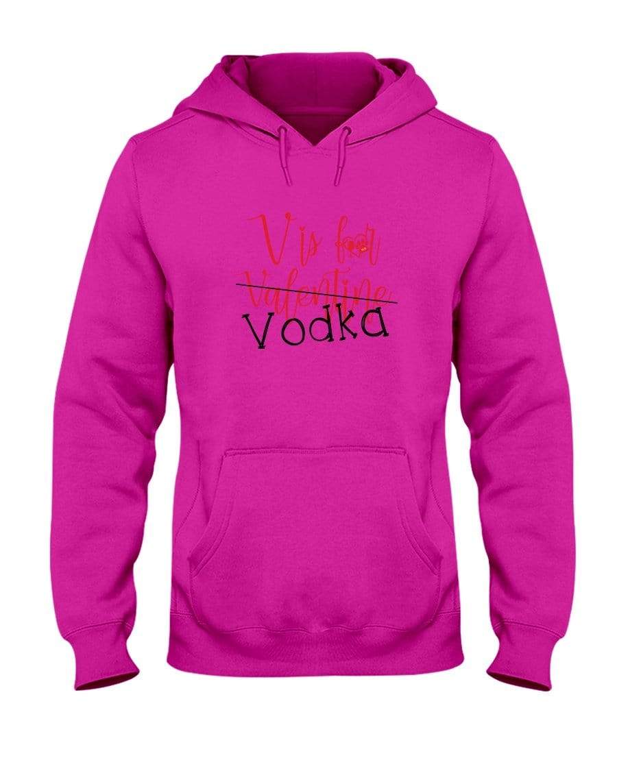 Sweatshirts Cyber Pink / S Winey Bitches Co "V is for Vodka" 50/50 Unisex Hoodie WineyBitchesCo