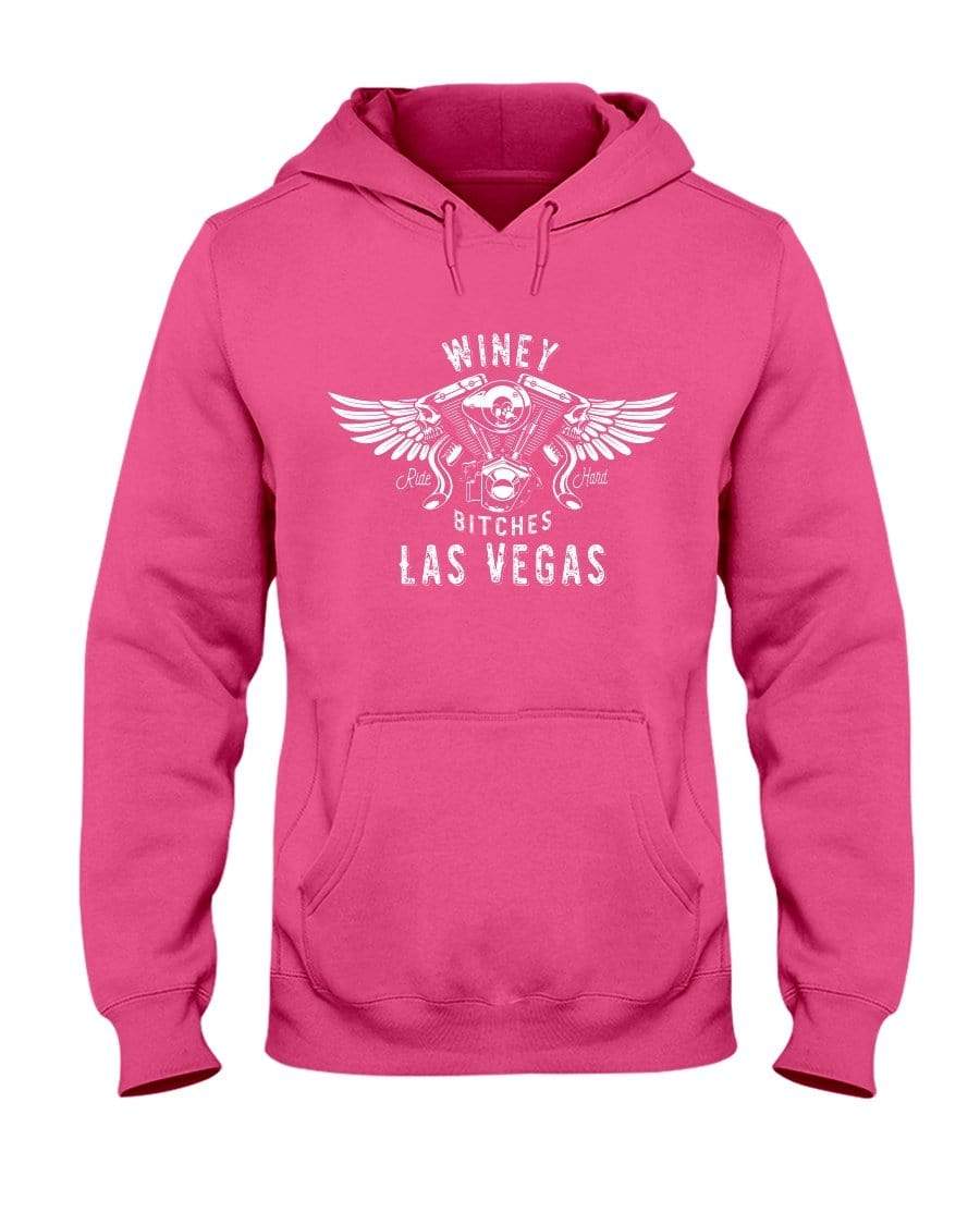 Sweatshirts Cyber Pink / S Winey Bitches "Ride Hard Las Vegas" 50/50 Hoodie WineyBitchesCo