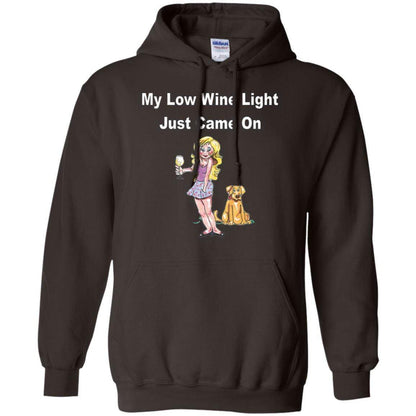 Sweatshirts Dark Chocolate / S WineyBitches.co 'Low Wine Light" Pullover Hoodie 8 oz. WineyBitchesCo