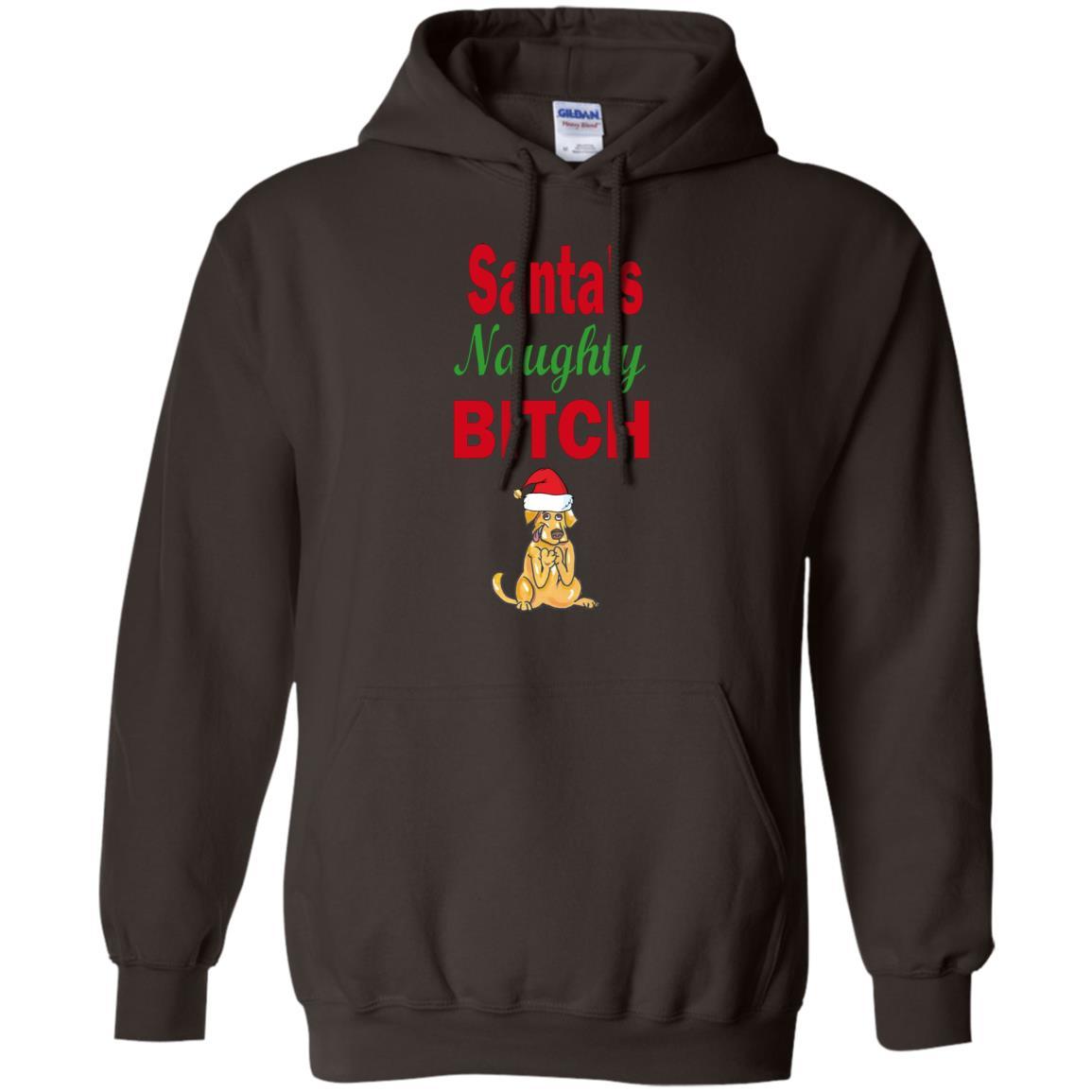 Sweatshirts Dark Chocolate / S WineyBitches.co Santa's Naughty Bitch-Jazzy Pullover Hoodie WineyBitchesCo