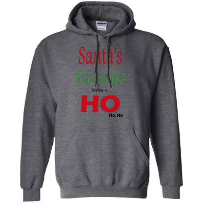 Sweatshirts Dark Heather / S WineyBitches.co "Santas Favorite Saying" Pullover Hoodie WineyBitchesCo