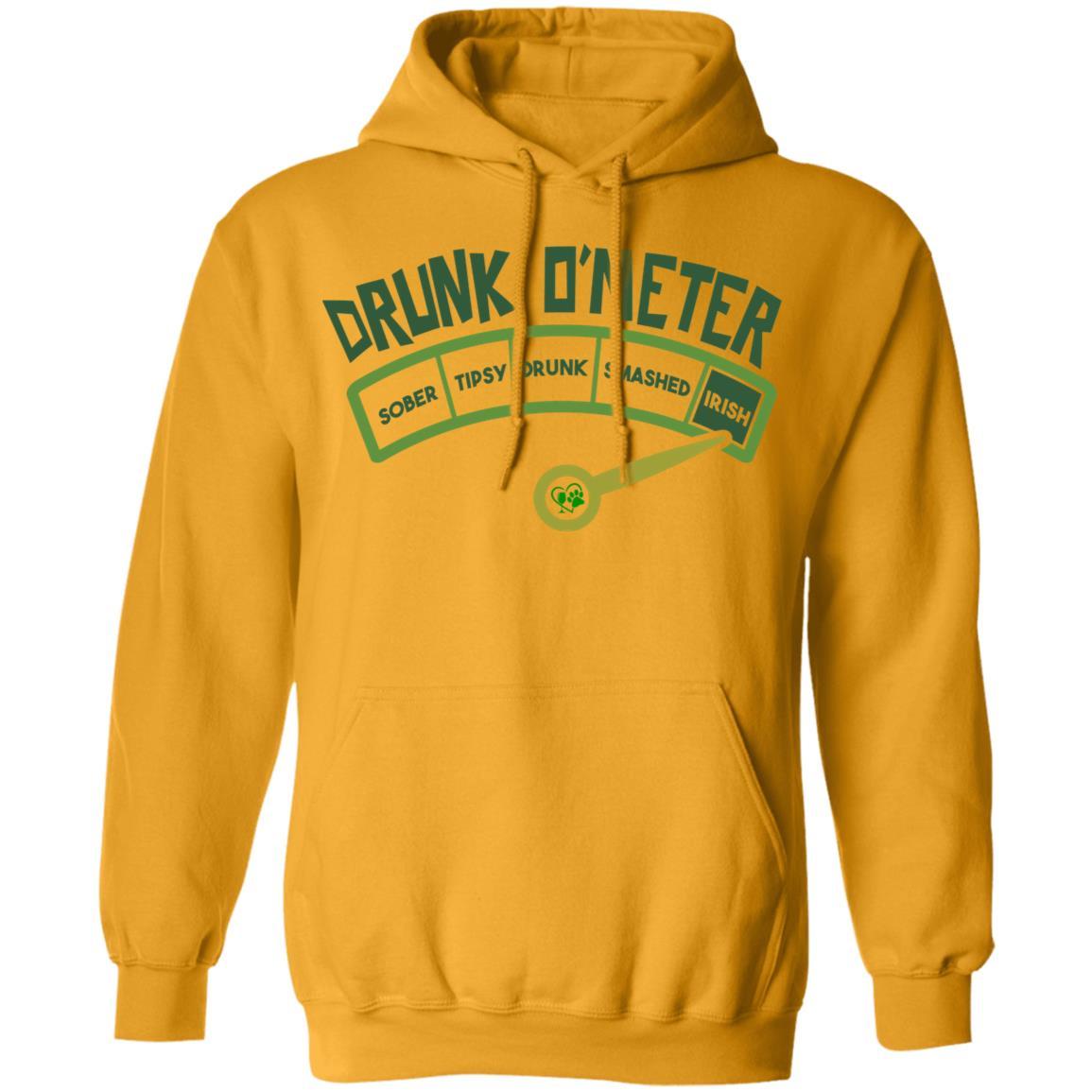 Sweatshirts Gold / S Winey Bitches Co  "Irish Drunk O'Meter" Pullover Hoodie 8 oz. WineyBitchesCo