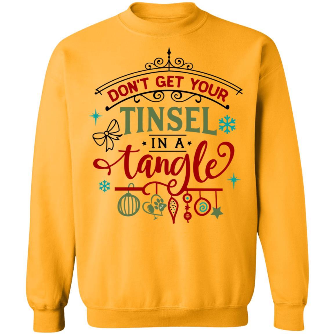 Sweatshirts Gold / S WineyBitches.Co " Don't Get Your Tinsel In A Tangle" Crewneck Pullover Sweatshirt  8 oz. WineyBitchesCo
