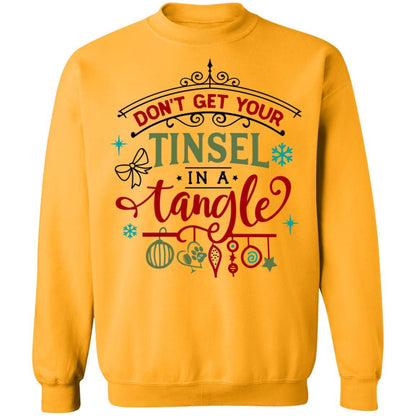 Sweatshirts Gold / S WineyBitches.Co " Don't Get Your Tinsel In A Tangle" Crewneck Pullover Sweatshirt  8 oz. WineyBitchesCo