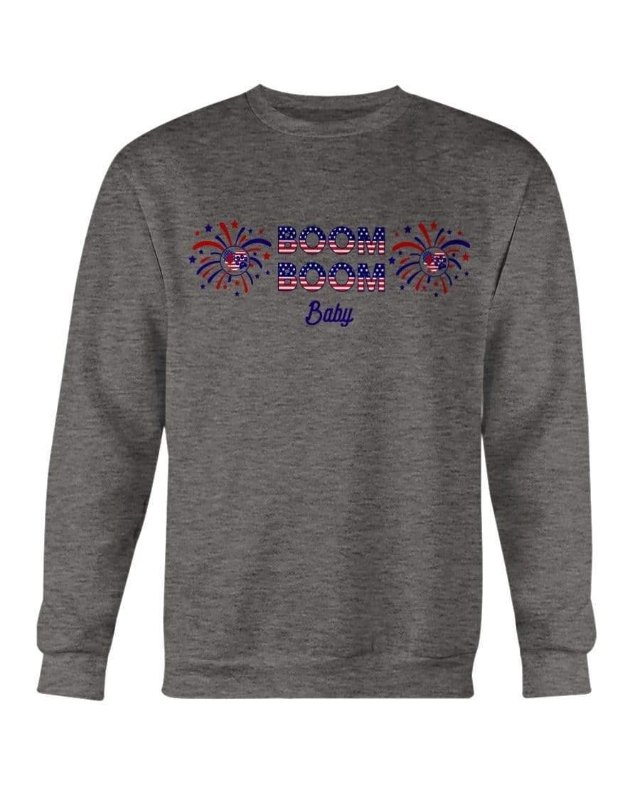 Sweatshirts Graphite Heather / S Winey Bitches Co "Boom Boom Baby" Sweatshirt - Crew WineyBitchesCo